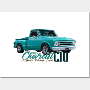 1967 Chevrolet C10 Stepside Pickup Truck Posters and Art